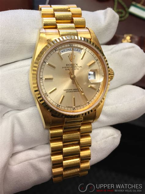 rolex presidental gold|gold presidential rolex price.